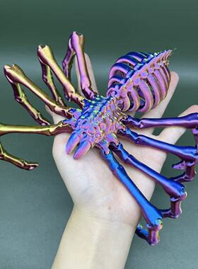 3D打印地狱骨架狼蛛恶搞模型