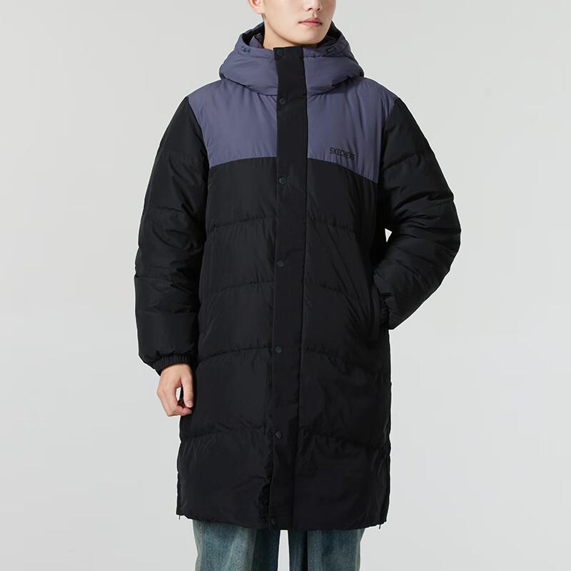 Skechers/斯凯奇正品冬季新款男女潮流简约保暖连帽羽绒服