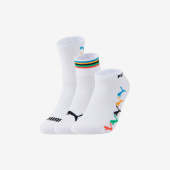 彪马正品 男女休闲舒适透气运动组合袜三双装 经典 新款 轻盈 Puma