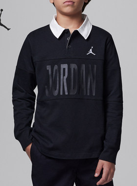Nike/耐克正品JORDAN GS女子大童休闲翻领POLO衫HQ7198-010
