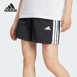 运动透气针织短裤 Adidas 女士经典 阿迪达斯正品 JE1309 2025新款