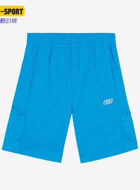 Skechers/斯凯奇正品夏季新款男童运动训练休闲透气短裤 P222B012
