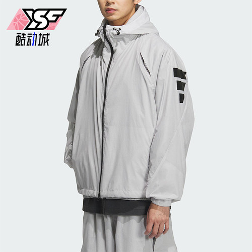 Adidas/阿迪达斯正品新款男士经典运动连帽梭织宽松外套JM6232