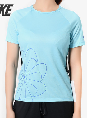 Nike/耐克正品夏季新款女童舒适圆领休闲运动短袖T恤 938910-654