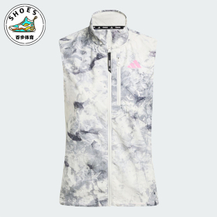 女士马甲印花运动修身 Adidas 阿迪达斯正品 夏季 背心JL8726 无袖