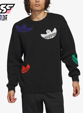 Adidas/阿迪达斯正品SHMOO KNIT SWTR情侣运动圆领卫衣IC1879