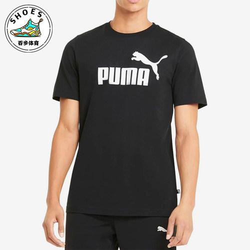 Puma/彪马正品男士休闲套头字母印花短袖圆领T恤586449-01