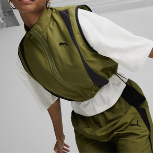 女士拼色宽松梭织立领马甲626032 Puma 新款 彪马正品 春季