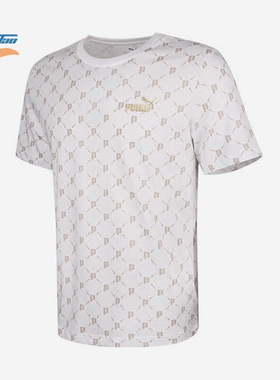 Puma/彪马正品夏季男女运动休闲时尚经典满印短袖T恤689272-02
