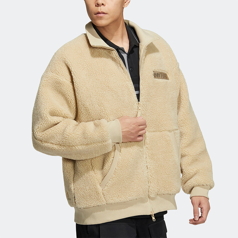 Adidas/阿迪达斯正品新款男子摇粒绒运动宽松夹克外套IK3506