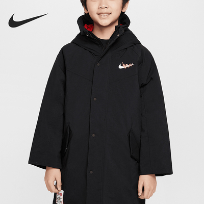Nike/耐克正品秋冬新款大童中长款运动保暖棉服HV8960-010