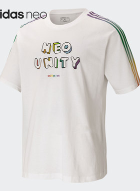 Adidas/阿迪达斯正品NEO 当季新款男女休闲短袖T恤H65032