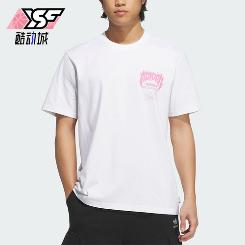 Adidas/阿迪达斯正品三叶草男士日常针织经典图案透气短袖KA2255