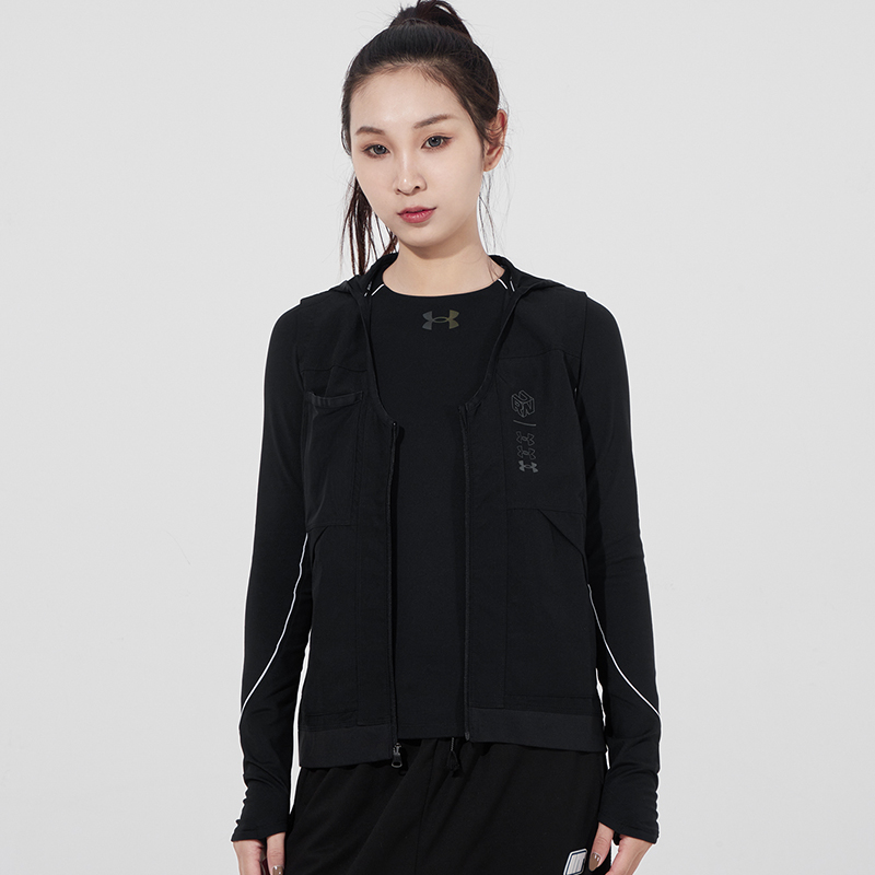 安德玛正品Under Armour女装运动服休闲背心马甲1356203