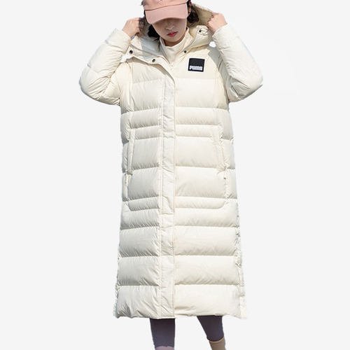 Puma/彪马正品女子连帽保暖长款运动羽绒服外套 846361-73