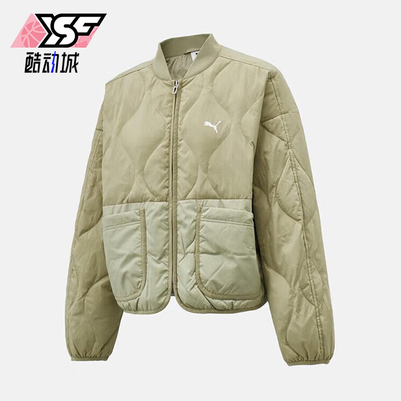 Puma/彪马正品含羽绒外套新款女浅绿色柔软经典夹克外套635502-82