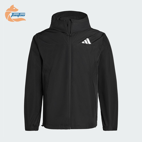 Adidas/阿迪达斯正品WOVENJACKET新款男女经典黑色夹克外套IB7052