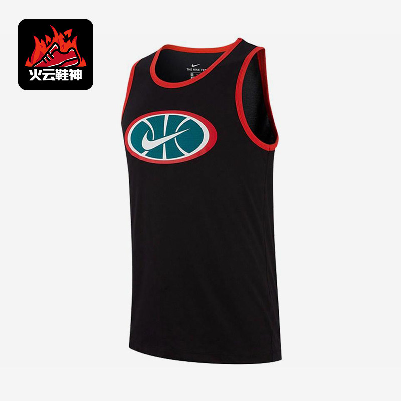 Nike/耐克正品新款男黑红色训练球类运动经典篮球背心BQ3676-010图片
