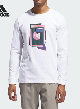 Adidas/阿迪达斯正品M BTC GFX LS T男26夏针织高尔夫长袖JX1756