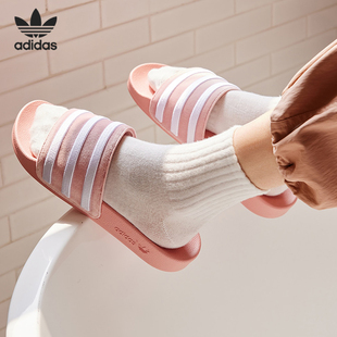 Adidas 三叶草ADILETTE W男女运动拖鞋 GX3372 阿迪达斯正品