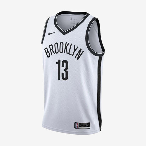 Nike耐克正品布鲁克林篮网队NBA SW球迷版无袖透气篮球CW3584-100