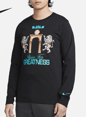 Nike/耐克正品LeBron男士印花休闲图案宽松圆领T恤FQ4909-010