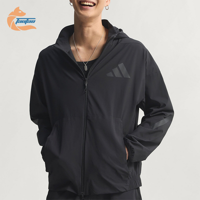 Adidas/阿迪达斯正品春季男士连帽经典运动简约梭织外套KD8494