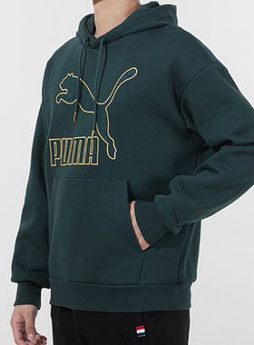 Puma/彪马正品男子大LOGO 连帽运动套头衫卫衣 534408-80