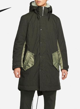 Nike/耐克正品休闲男子时尚运动保暖防风连帽棉衣 DD6776-355