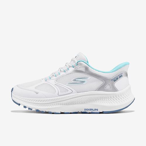 Skechers斯凯奇正品kids大童一脚蹬低帮运动跑步鞋303985L-WHT