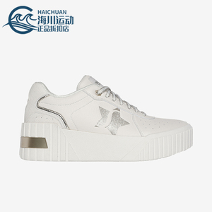 Skechers/斯凯奇正品防滑耐磨秋冬新款女士厚底缓震时尚印花板鞋
