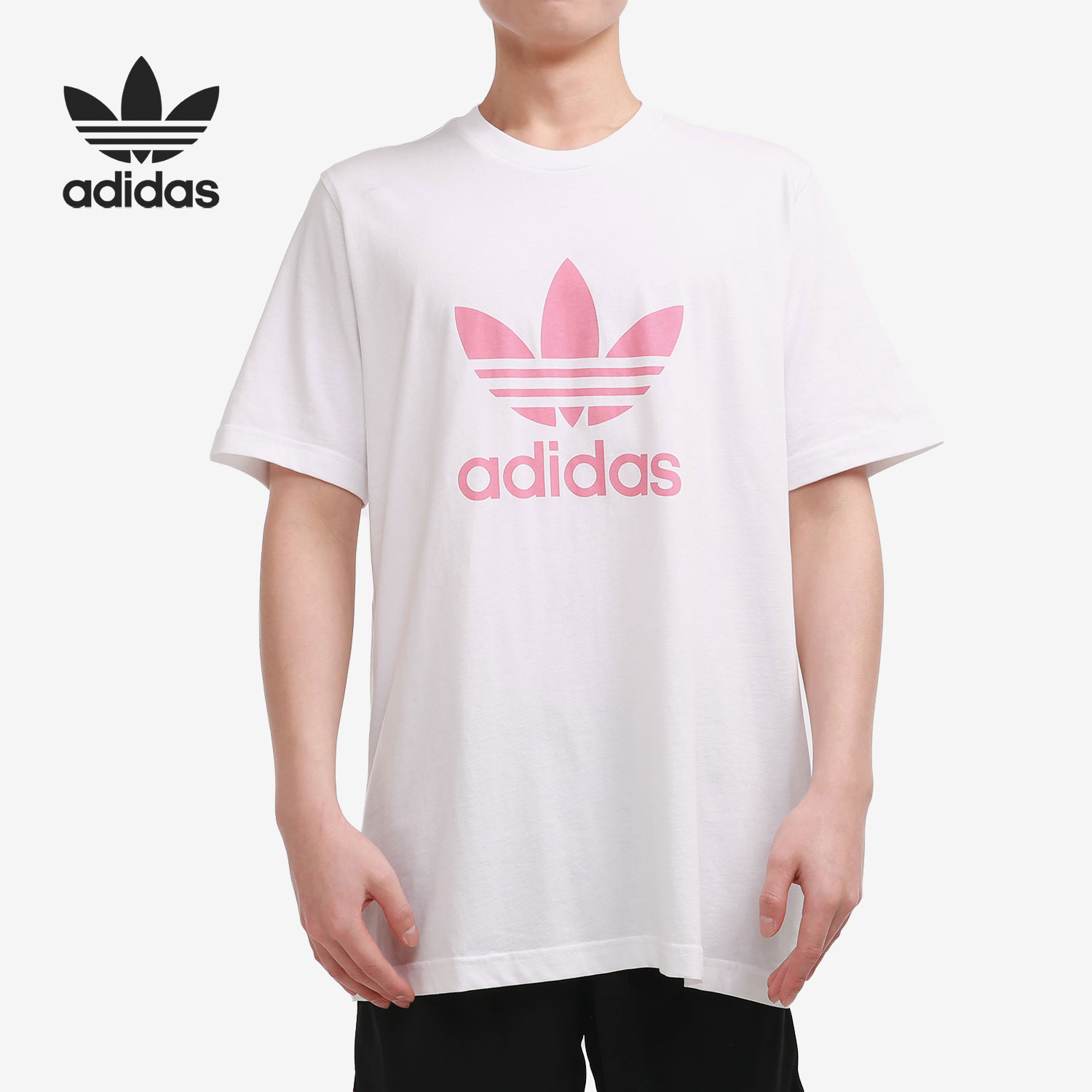 Adidas/阿迪达斯正品三叶草 新款男子休闲运动短袖T恤衫 GN3485
