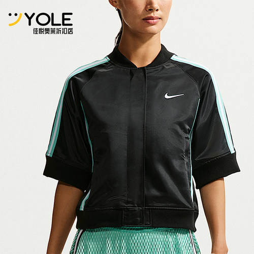 Nike/耐克正品Court Slam女士梭织立领短袖网球T恤IQ2683-010