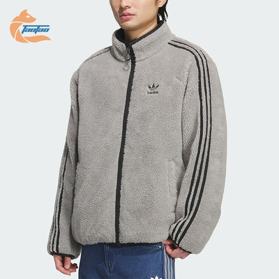 Adidas/阿迪达斯正品三叶草男士拉链双面保暖宽松羽绒服KS6072