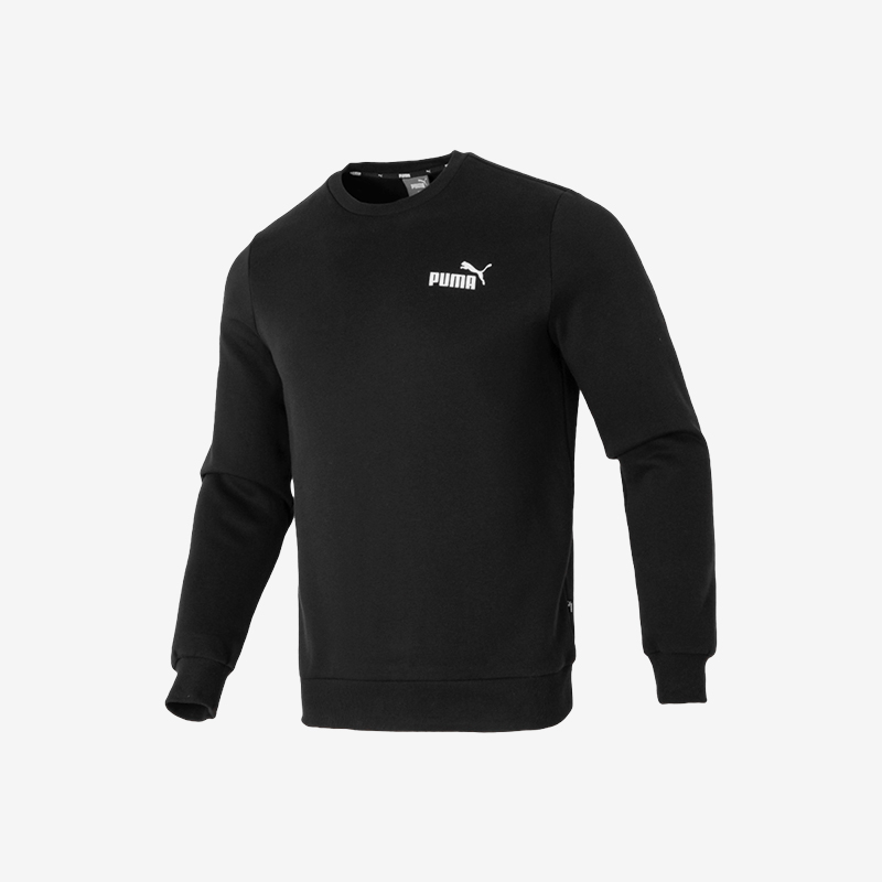 Puma/彪马正品冬季新款男士针织加绒保暖圆领卫衣682725-01