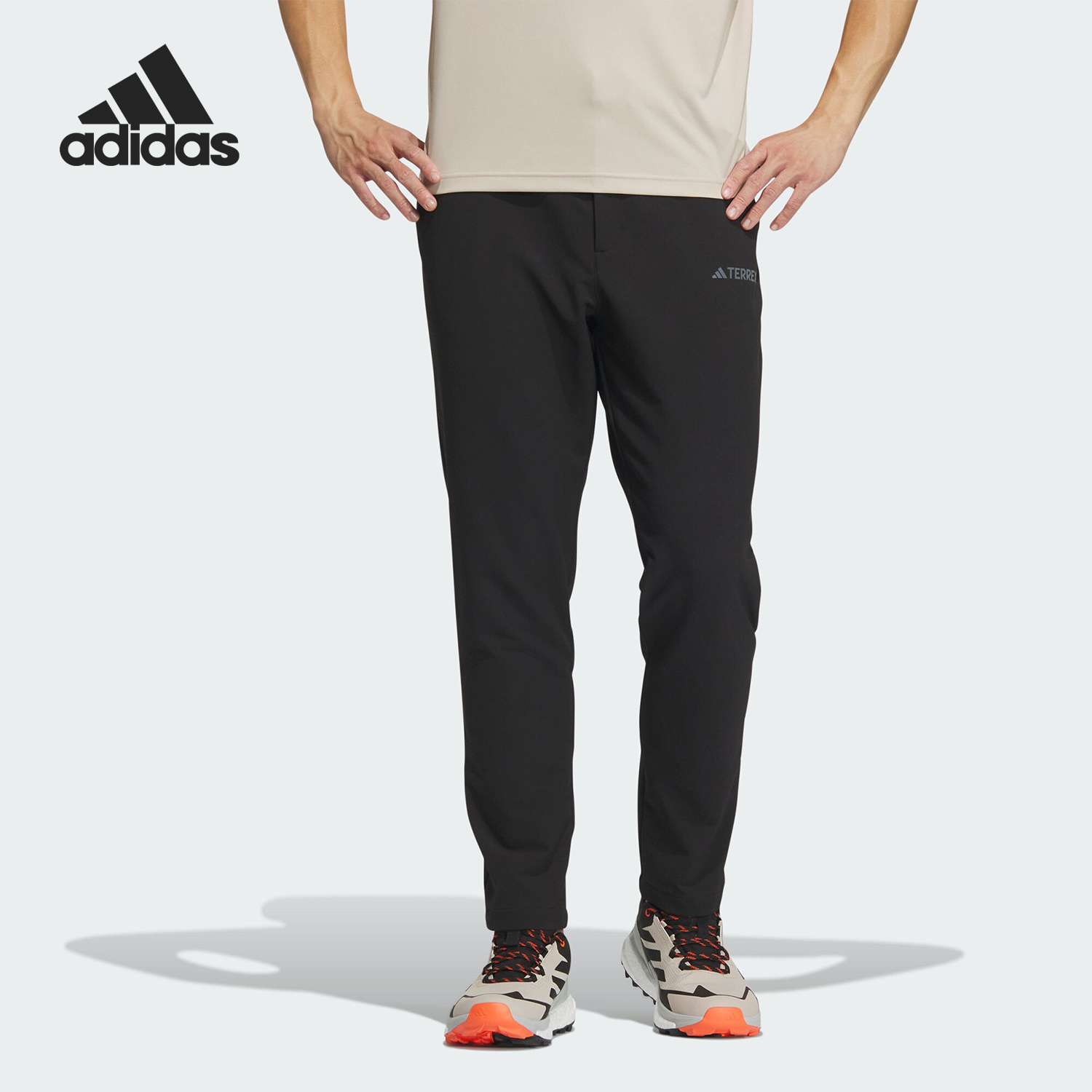 Adidas/阿迪达斯正品TERREX 男士训练户外运动软壳裤IS8912