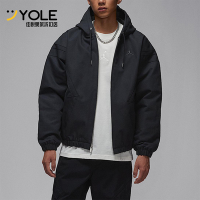 Nike/耐克正品JORDAN男士运动宽松休闲梭织连帽棉服HV1849-010