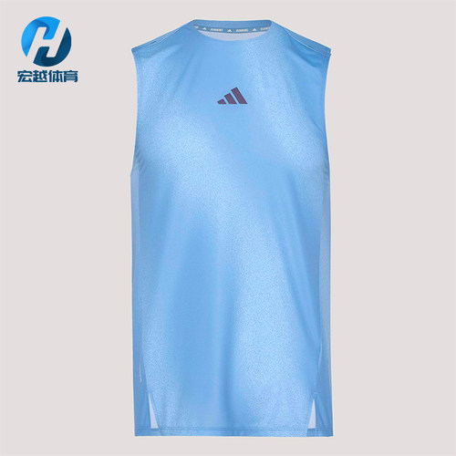 Adidas/阿迪达斯正品夏季男士透气无袖跑步训练运动背心T恤KY5047