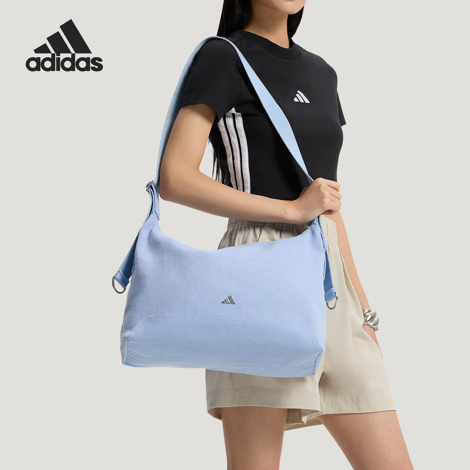 Adidas/阿迪达斯正品轻运动系列CANVASBAGMEDIUM经典斜挎包KY1965