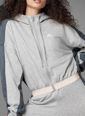 Adidas/阿迪达斯正品时尚女士短款连帽经典长袖夹克外套HZ9668