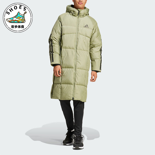 阿迪达斯男士保暖长款羽绒服