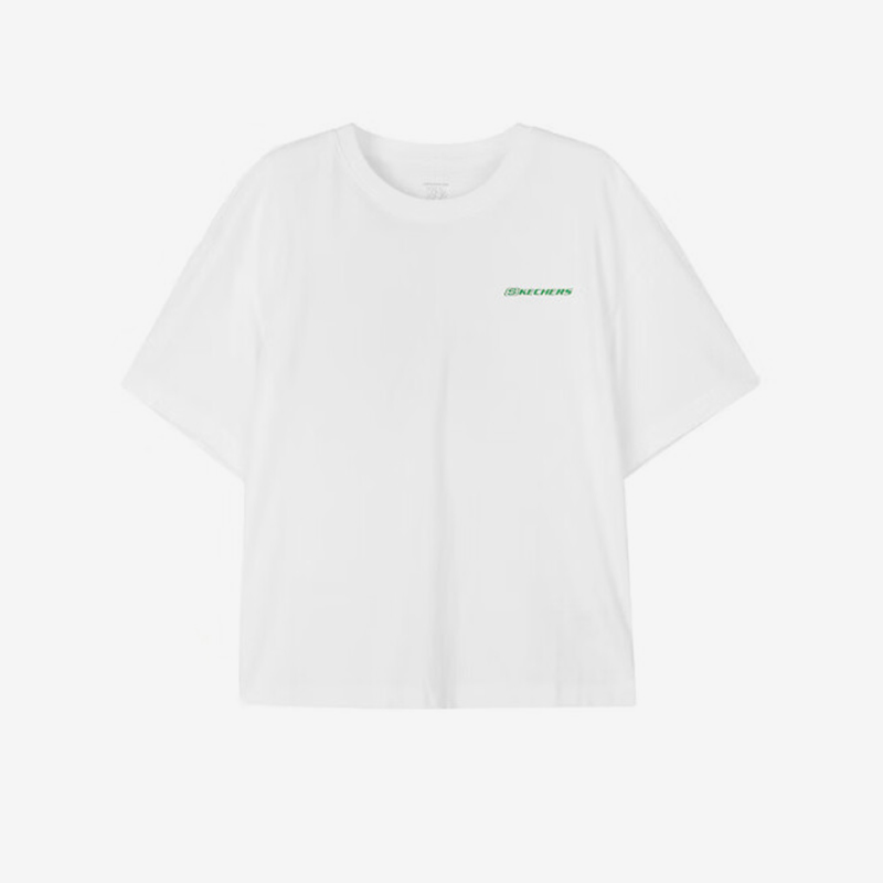 Skechers/斯凯奇正品2024新款儿童简约亲肤透气轻盈短袖T恤