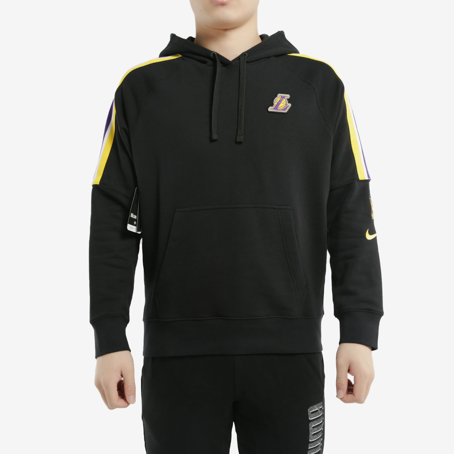 Nike/耐克正品当季新款男子湖人队篮球运动连帽卫衣套头衫CJ7133
