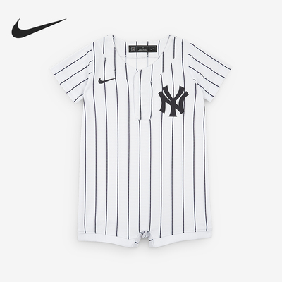 Nike/耐克正品2025夏季款婴童条纹透气经典居家连体衣II6229-100