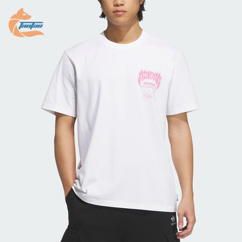 Adidas/阿迪达斯正品三叶草男士日常针织经典图案透气短袖KA2255