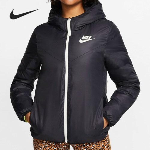 Nike/耐克正品女子连帽保暖梭织双面穿休闲羽绒服CU0283-010
