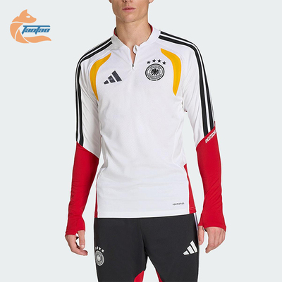 Adidas/阿迪达斯正品2025冬季款男士套头立领拼接足球上衣JZ4582