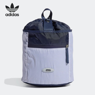 Adidas/阿迪达斯正品三叶草休闲格纹男女运动水桶包 HD9656
