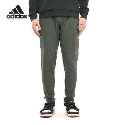 Adidas男子跑步运动裤透气休闲