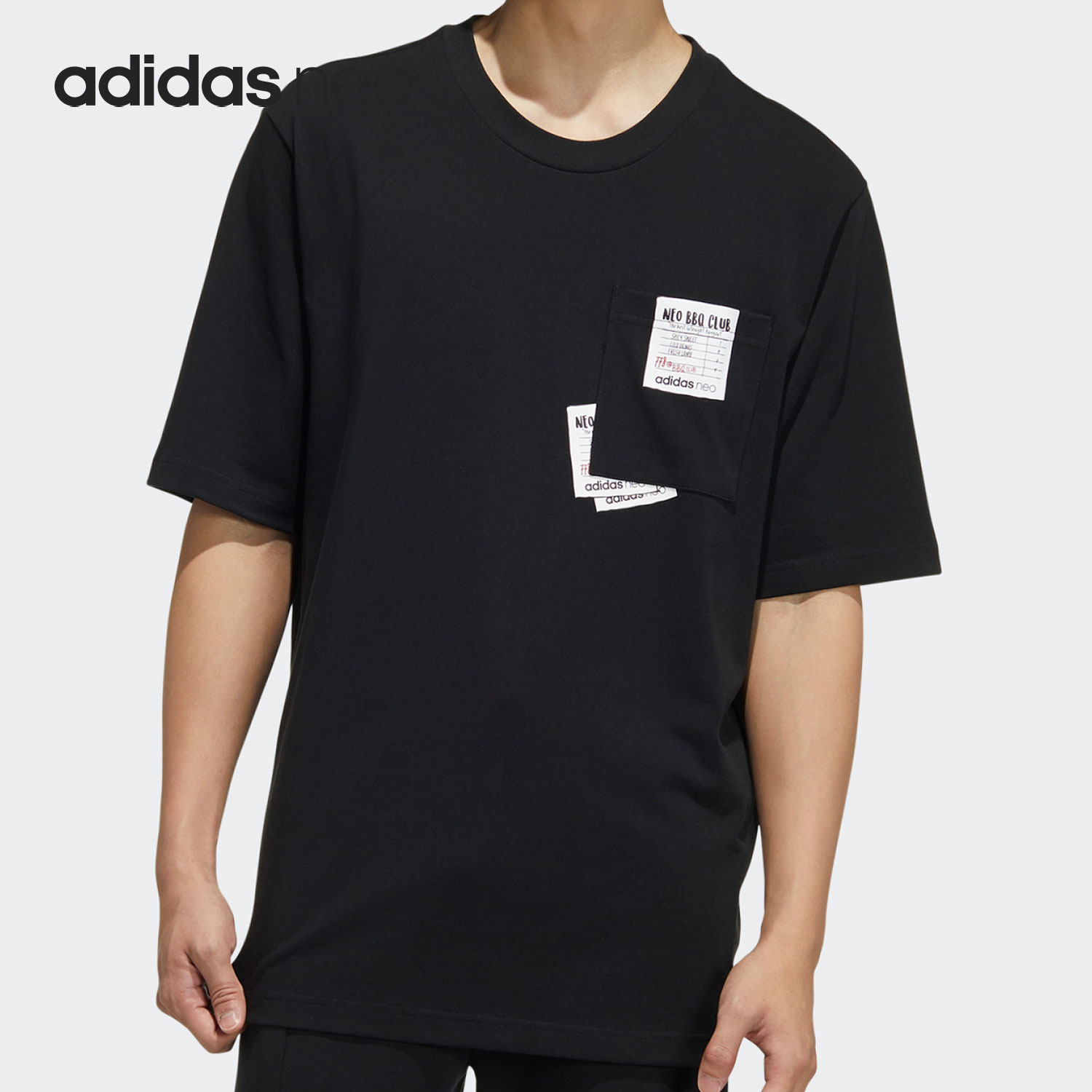 Adidas/阿迪达斯正品  NEO男子夏季运动休闲圆领短袖T恤H62005
